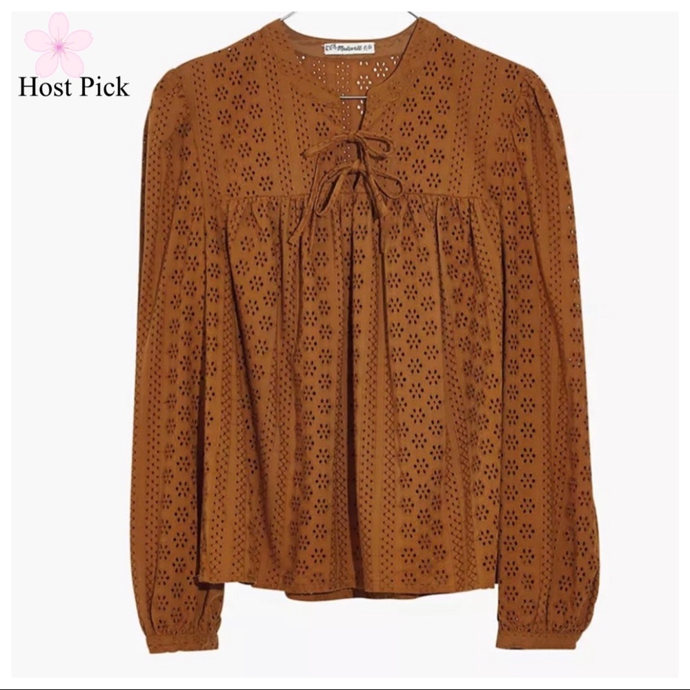 Madewell Double-Tie Peasant Top SZ Small - Picture 2 of 7